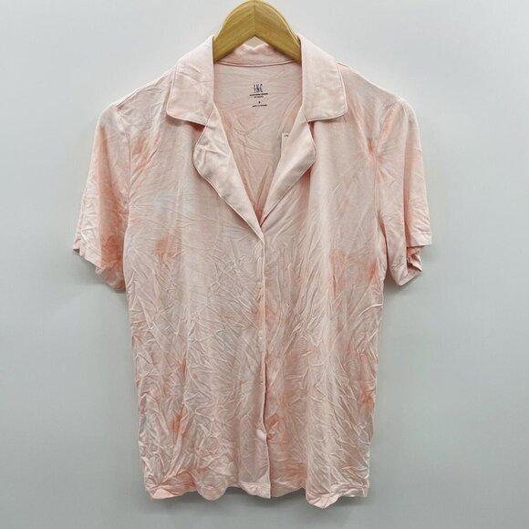 INC International Concepts Womens Small Tie Dye Heavenly Soft Pajama Top 1324 - Picture 2 of 7